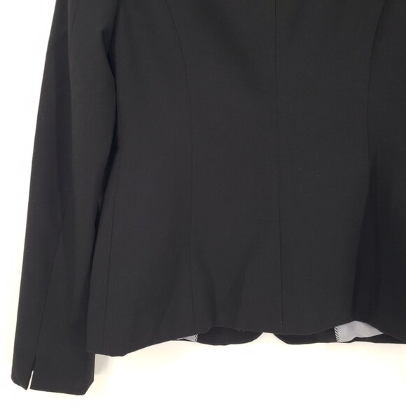 Calvin Klein One Button Blazer Jacket 2 Pockets Stretch Career Work Suit Black - Picture 8 of 9